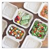 World Centric Fiber Hinged Containers, 3-Compartments, 7 x 8.3 x 3.2, Natural, Paper, 300PK TO-SC-U85-3-LFP